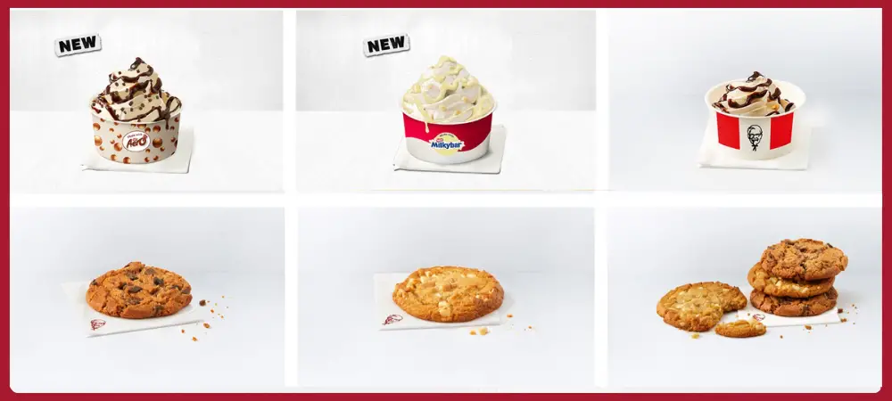 KFC Desserts Menu Prices UK 2024